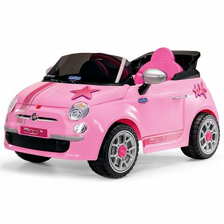 Детский электромобиль Fiat 500 Star Pink R/C, цвет – розовый 